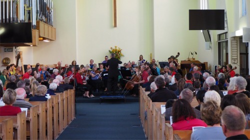 The audience watcing the concert