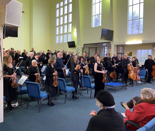 orchestra and choir close up