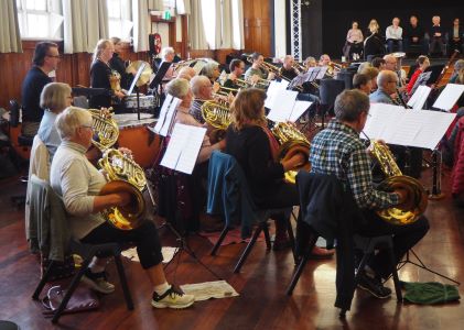 Brass wind and timpani.